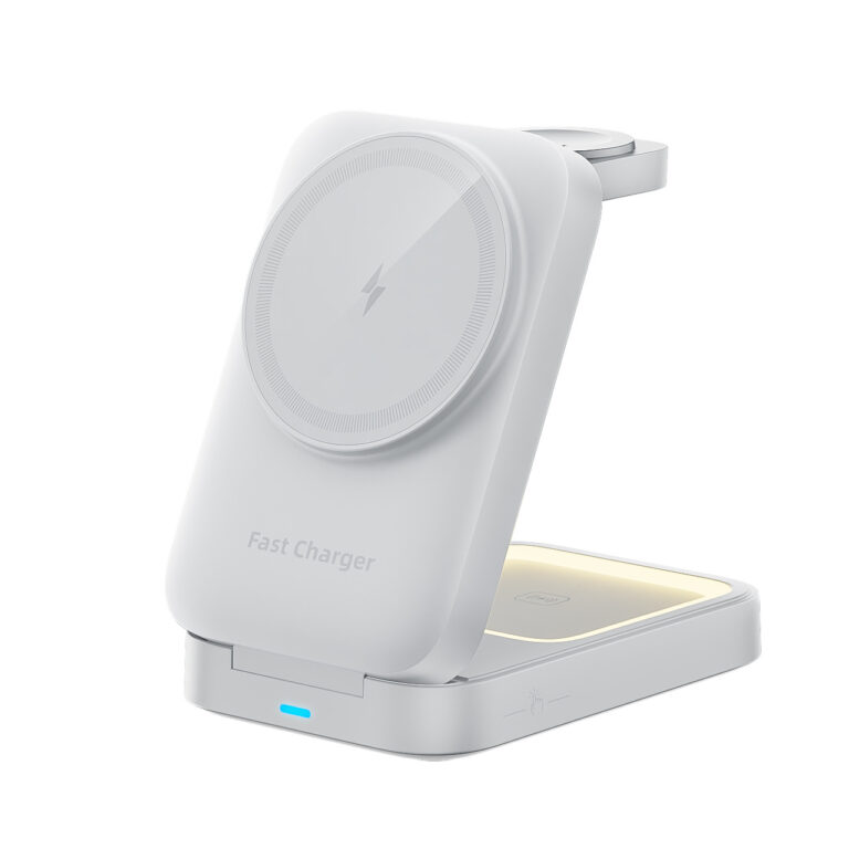 Foldable magnetic 3-in-1 wireless charger