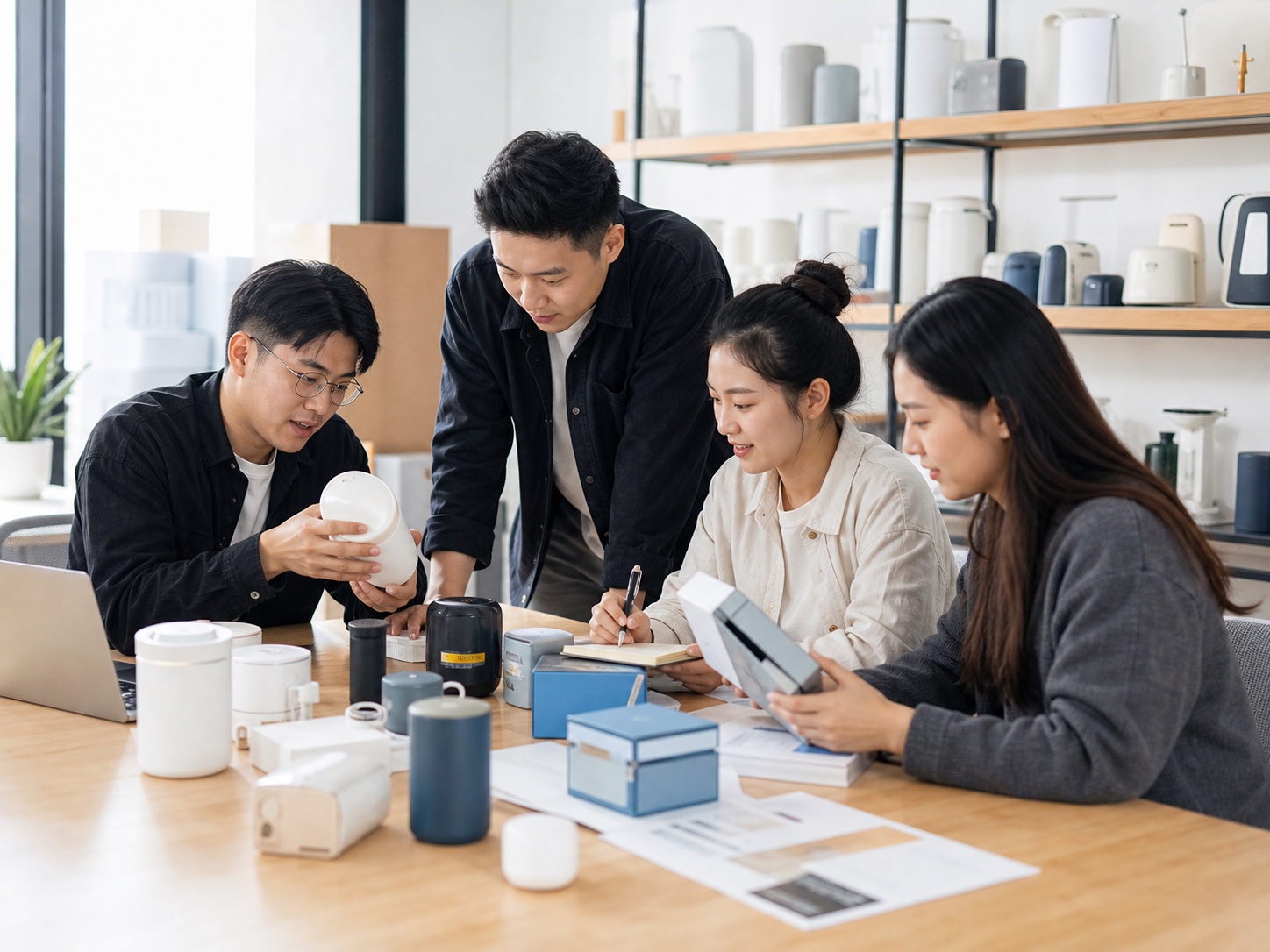 Our Shenzhen team reviewing product samples